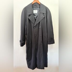 BILLBLASS 90年代 ブラック スウェード アクリル トレンチコート 80年代 カナダ製 Aquascutum アクアスキュータム ブラック トレンチ